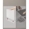 Noptieră, cu sertare, mufă USB, modernă, albă 40x30x50cm