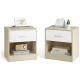 Set de 2 noptiere, cu sertare, bej