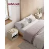 Set de 2 noptiere, cu sertare, bej