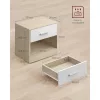 Set de 2 noptiere, cu sertare, bej