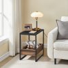 vasagle-masuta-depozitare-compartiment-negru-si-nuc-cadru-din-otel-55x35x55cm