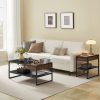 vasagle-masuta-depozitare-compartiment-negru-si-nuc-cadru-din-otel-55x35x55cm