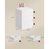 2 noptiere, cu sertare, moderne, cu mufă USB, albe 40x30x50cm