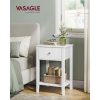 vasagle-2-buc-noptiera-din-bambus-masuta-depozitare-cu-sertar-alb-nori-40x35x60cm