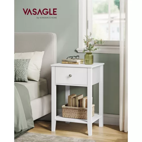 vasagle-2-buc-noptiera-din-bambus-masuta-depozitare-cu-sertar-alb-nori-40x35x60cm