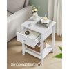 vasagle-2-buc-noptiera-din-bambus-masuta-depozitare-cu-sertar-alb-nori-40x35x60cm