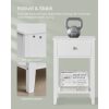vasagle-2-buc-noptiera-din-bambus-masuta-depozitare-cu-sertar-alb-nori-40x35x60cm