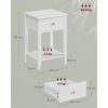 vasagle-2-buc-noptiera-din-bambus-masuta-depozitare-cu-sertar-alb-nori-40x35x60cm