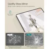 Oglindă înaltă, dreptunghiulară, cu suport, ramă din aluminiu, neagră