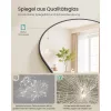 Oglindă verticală, curbată, cu ramă din aluminiu, negru mat, 160 x 50 cm