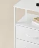 Noptieră cu încărcător încorporat, iluminare LED, alb nor 40x35x60cm