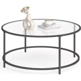 vasagle-masuta-de-cafea-rotunda-cu-blat-din-sticla-negru-84x84x45cm