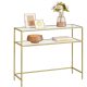 vasagle-masa-consola-cu-raft-inferior-cu-blat-din-sticla-securizata-auriu-100x35x80cm