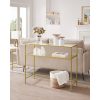 vasagle-masa-consola-cu-raft-inferior-cu-blat-din-sticla-securizata-auriu-100x35x80cm