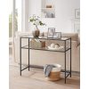 vasagle-masa-consola-cu-rafturi-cu-blat-din-sticla-securizata-neagra-100x80x35cm