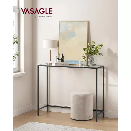 vasagle-masa-consola-cu-blat-din-sticla-securizata-negru-100x35x80cm