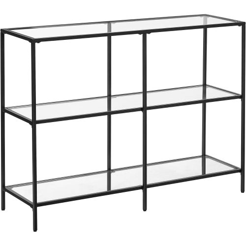 vasagle-masa-consola-cu-rafturi-cu-blat-din-sticla-securizata-negru-100x73x30cm