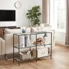 vasagle-masa-consola-cu-rafturi-cu-blat-din-sticla-securizata-negru-100x73x30cm