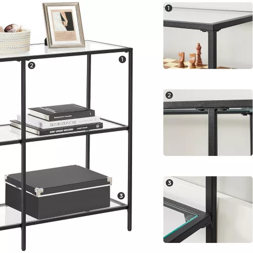 vasagle-masa-consola-cu-rafturi-cu-blat-din-sticla-securizata-negru-100x73x30cm