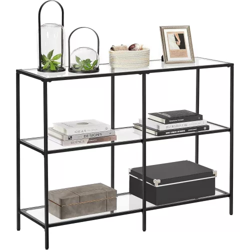 vasagle-masa-consola-cu-rafturi-cu-blat-din-sticla-securizata-negru-100x73x30cm