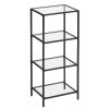 vasagle-suport-de-depozitare-metalic-cu-rafturi-din-sticla-negru-40x30x95cm