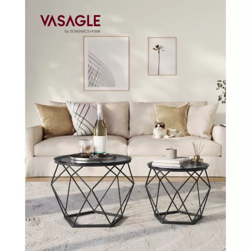 vasagle-set-masuta-de-cafea-din-2-piese-cu-blat-de-sticla-negru-50x50x40cm