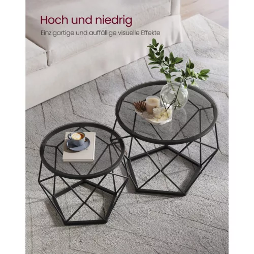 vasagle-set-masuta-de-cafea-din-2-piese-cu-blat-de-sticla-negru-50x50x40cm