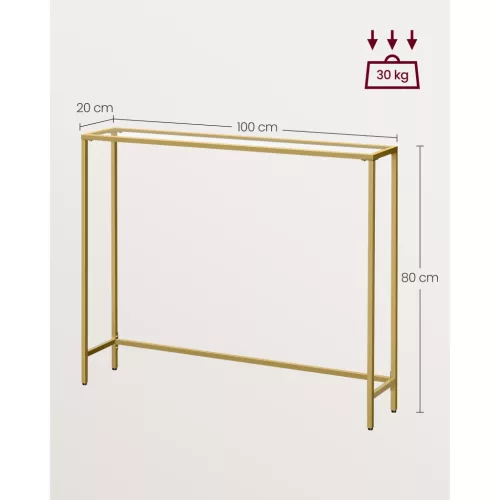 vasagle-masa-consola-cu-blat-din-sticla-securizata-auriu-100x20x80cm
