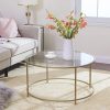 vasagle-masuta-de-cafea-rotunda-cu-blat-din-sticla-auriu-84x84x45cm