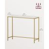 vasagle-masa-consola-cu-cadru-metalic-blat-din-sticla-securizata-auriu-100x35x80cm