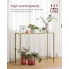 vasagle-masa-consola-cu-cadru-metalic-blat-din-sticla-securizata-auriu-100x35x80cm