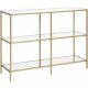 vasagle-masa-consola-cu-rafturi-cu-blat-din-sticla-securizata-auriu-100x30x73cm