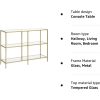 vasagle-masa-consola-cu-rafturi-cu-blat-din-sticla-securizata-auriu-100x30x73cm