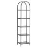 vasagle-raft-de-depozitare-metalic-cu-rafturi-din-sticla-5-niveluri-negru-40x30x183cm