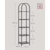 vasagle-raft-de-depozitare-metalic-cu-rafturi-din-sticla-5-niveluri-negru-40x30x183cm