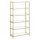 vasagle-raft-de-depozitare-metalic-cu-rafturi-din-sticla-6-niveluri-auriu-80x30x176cm