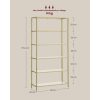 vasagle-raft-de-depozitare-metalic-cu-rafturi-din-sticla-6-niveluri-auriu-80x30x176cm