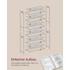 vasagle-raft-de-depozitare-metalic-cu-rafturi-din-sticla-6-niveluri-auriu-80x30x176cm