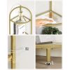vasagle-raft-de-colt-metalic-cu-rafturi-din-sticla-pentru-baie-bucatarie-auriu-28x28x158cm