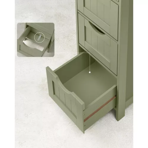 songmics-dulap-cu-picioare-cu-4-sertare-verde-30x30x82cm