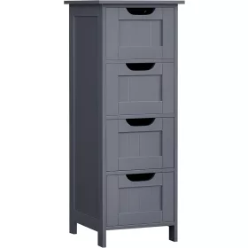   Dulap de baie, independent, 4 sertare, stil modern, gri 30x30x82cm
