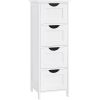 vasagle-dulap-cu-picioare-cu-4-sertare-alb-30x30x82cm