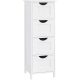 vasagle-dulap-cu-picioare-cu-4-sertare-alb-30x30x82cm