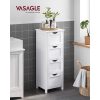 vasagle-dulap-cu-picioare-cu-4-sertare-alb-30x30x82cm