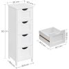 vasagle-dulap-cu-picioare-cu-4-sertare-alb-30x30x82cm