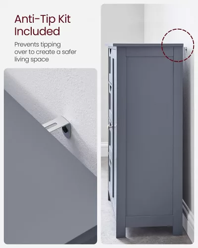 vasagle-dulap-de-baie-dulap-cu-4-sertare-cu-1-usa-gri-55x30x81cm