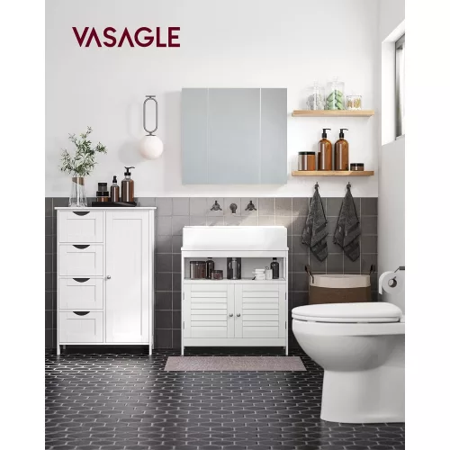 vasagle-dulap-de-baie-cu-4-sertare-si-1-usa-alb-55x30x81cm