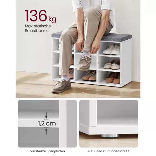 vasagle-bancheta-depozitare-pantofi-cu-sezut-captusit-alb-si-gri-78x30x48cm
