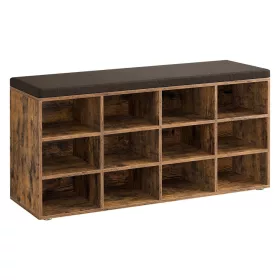 vasagle-bancheta-depozitare-pantofi-12-compartimente-cu-sezut-captusit-maro-rustic