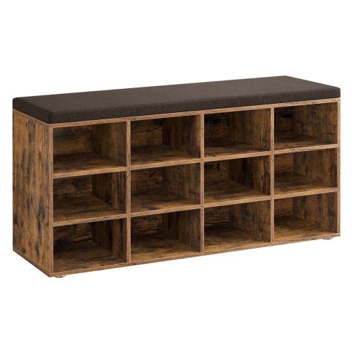 vasagle-bancheta-depozitare-pantofi-12-compartimente-cu-sezut-captusit-maro-rustic